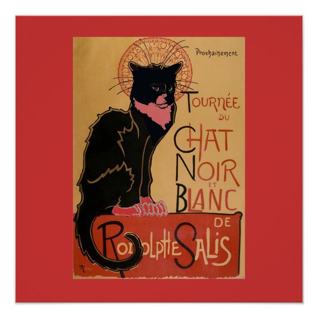 So Cool Le Chat Noir et Blanc Poster (Front)