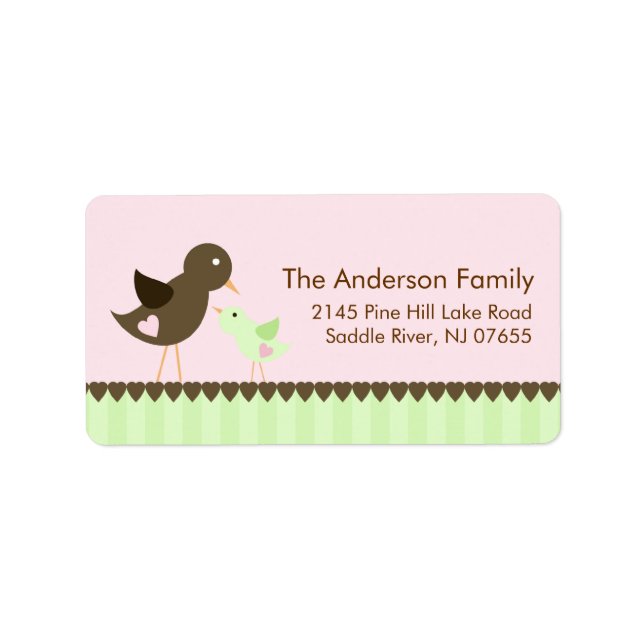 So Cute Baby Bird Address Label (Front)