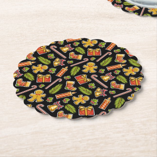 So Cute Christmas  Paper Coaster (Angled)