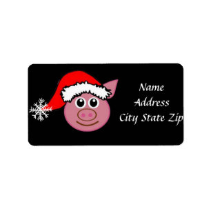 *SO CUTE CHRISTMAS PIGGY " ADDRESS LABEL