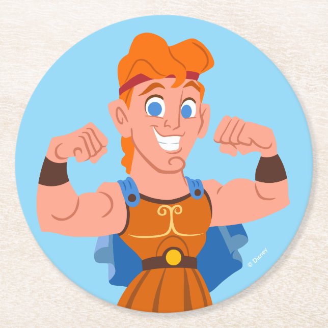 So Cute Hercules Round Paper Coaster (Front)