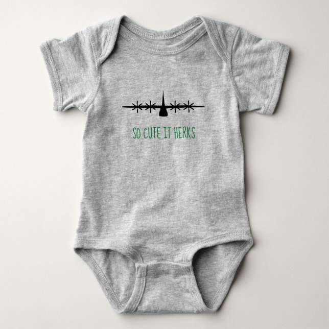 So cute it HERKs Baby Bodysuit (Front)