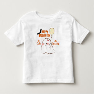So Cute, It's Spooky Girl's 1st Halloween Ghost Toddler T-Shirt