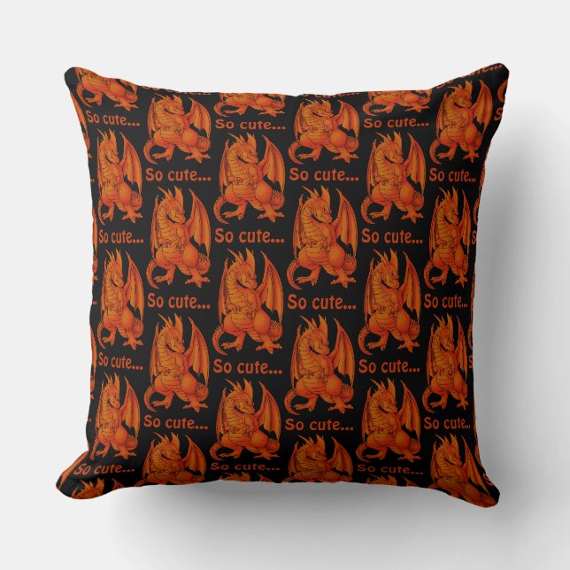 So Cute orange dragon Cushion (Front)