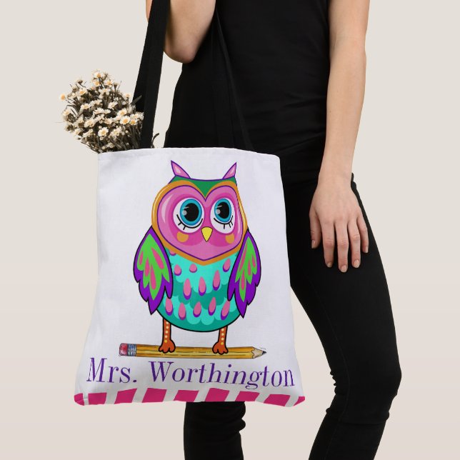 So Cute Owl Tote - See Back (Close Up)