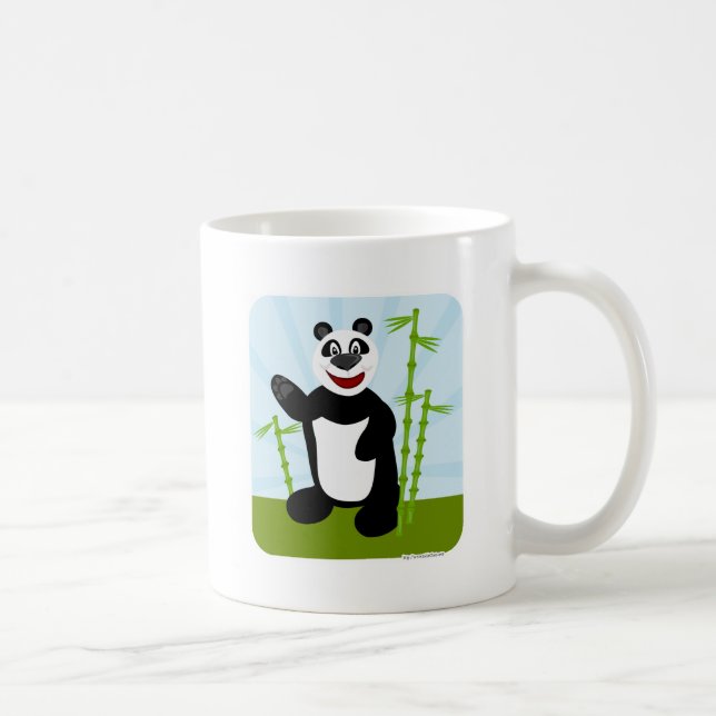 So Cute Panda Pal Bamboo Cartoon Character Coffee Mug (Right)
