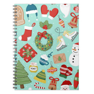 So Cute Santa Claus Christmas Sweets Personalised  Notebook