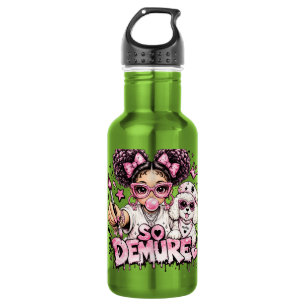 So Demure™ Pink Glam Girl Bubblegum Skinny Tumbler 532 Ml Water Bottle