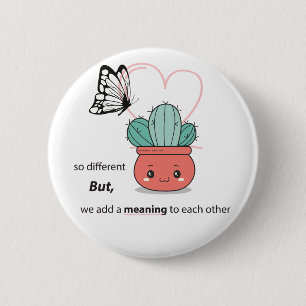 So Different , Perfect Together – Cute Love Couple 6 Cm Round Badge