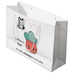 So Different , Perfect Together – Cute Love Couple Large Gift Bag