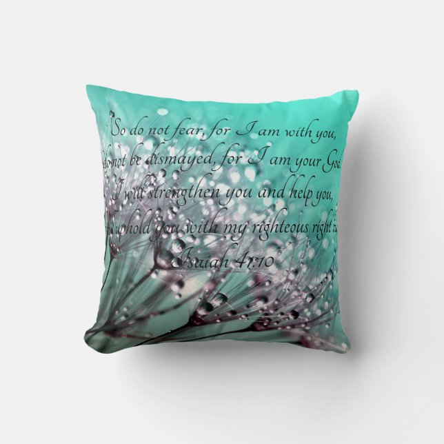So Do Not Fear Isaiah 41:10 Bible Verse Cushion (Front)