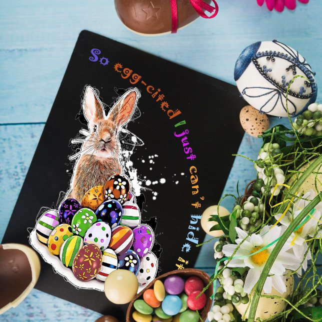 So egg-cited I just can’t hide it!  Card (So egg-cited I just can’t hide it! Note Card)