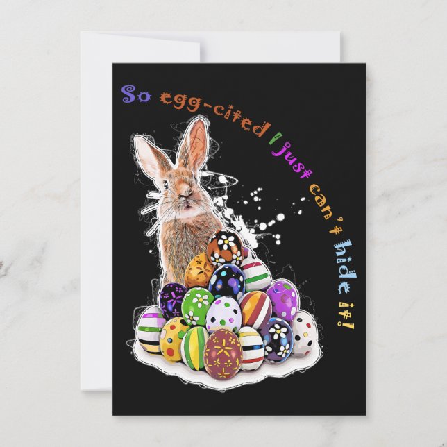 So egg-cited I just can’t hide it!  Card (Front)