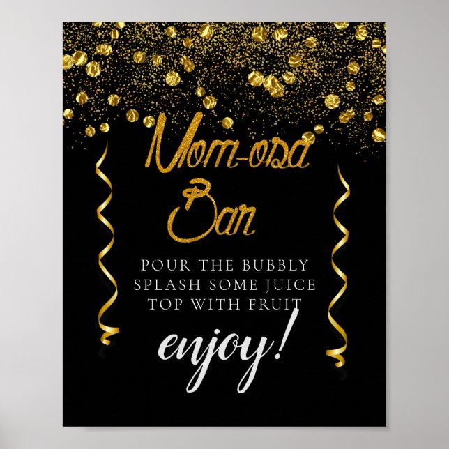 So Elegant Baby Shower Mimosa Bar Sign (Front)