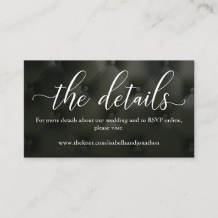 So Elegant Calligraphy Wedding Website Enclosure C Card