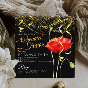 So Elegant Rehearsal Dinner Calligraphy Invitation