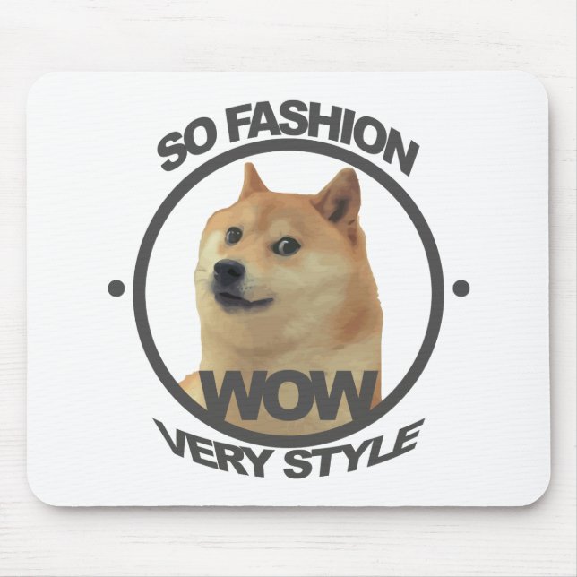 So Fashion, So Doge Mouse Pad (Front)