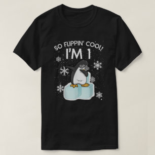 So Flippin' Cool - Dabbing Penguin 1st Birthday T-Shirt