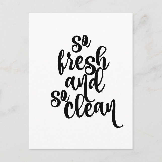 So Fresh and So Clean Postcard (Front)