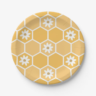 So fun to Bee One 1st Birthday Matching  Paper Plate