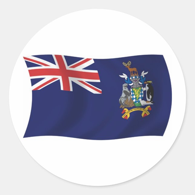 So Georgia And Sandwich Flag Sticker (Front)