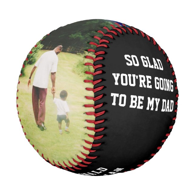 SO GLAD FUTURE DAD Adoption Father's Day Baseball (Angled)