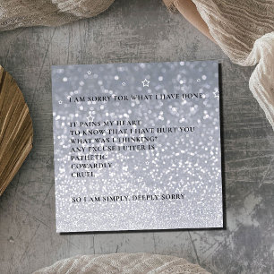 So Glittery Modern I’m sorry apology Card