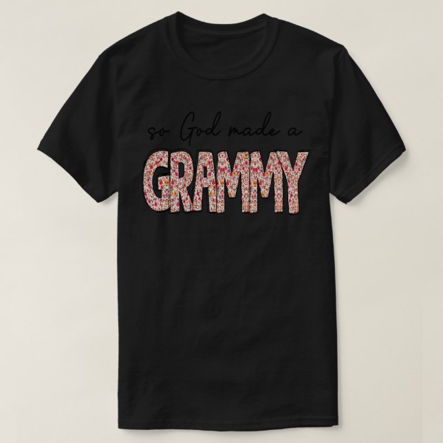So God Made A Grammy T-Shirt (Design Front)