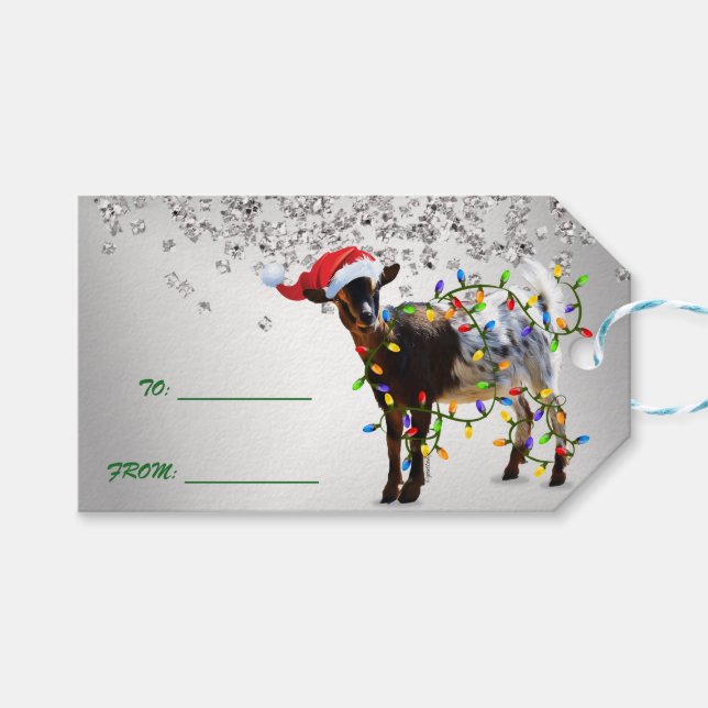 SO Good Christmas Goat Gift Tags (Front (Horizontal))