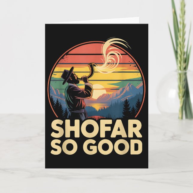 So Good Funny Rosh Hashanah Jewish Holiday Sho Far Card (Front)