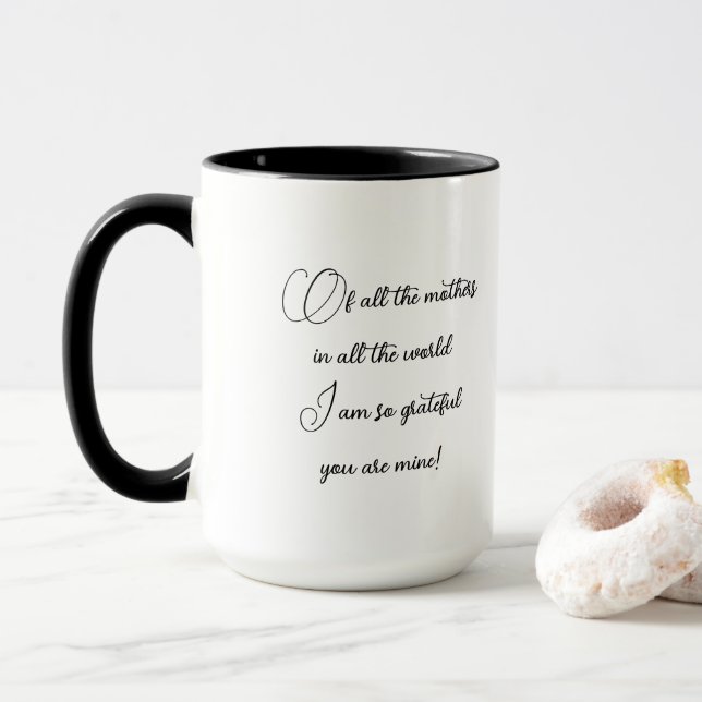 So grateful you are mine | Mother Gift | Photo Mug (With Donut)