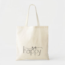 So Happy Hand Lettered Tote Bag