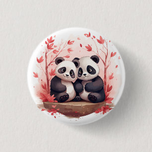 So Happy Together Panda pair 3 Cm Round Badge