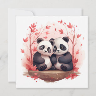 So Happy Together Panda pair Save The Date