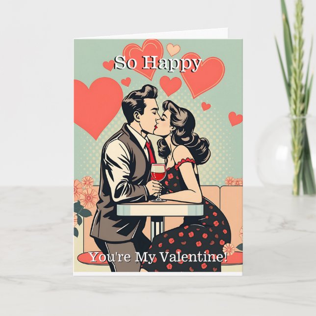 So Happy You're my Valentine | Pop Art Card (Front)