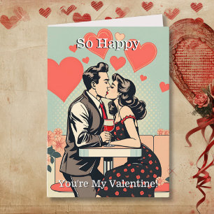 So Happy You're my Valentine   Pop Art Card