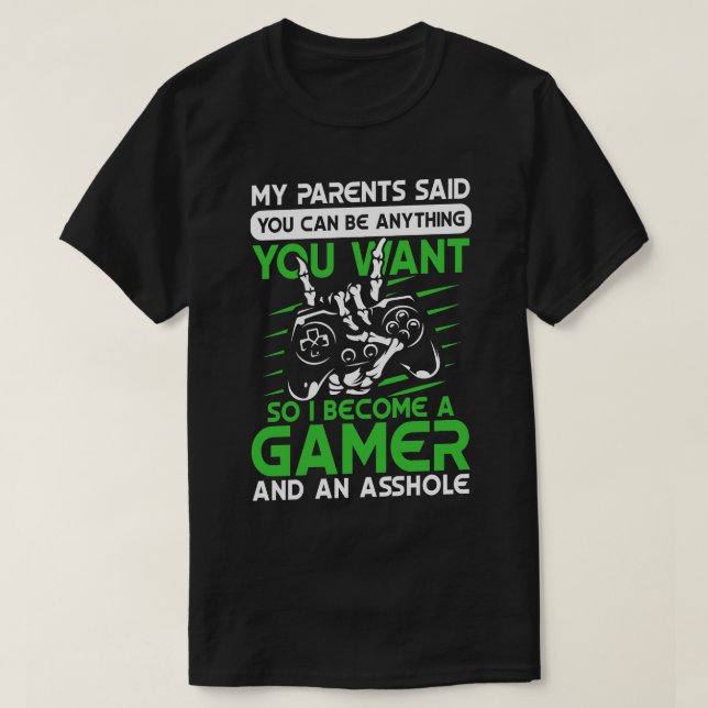 So i become a arcade player gift T-Shirt (Design Front)