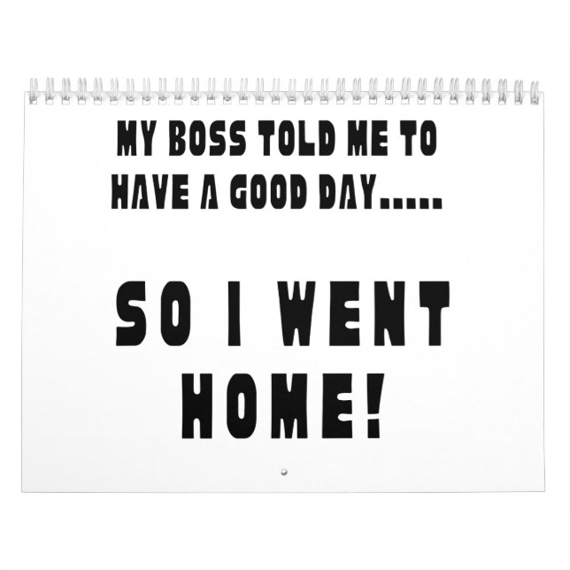 So I Went Home Calendar (Cover)