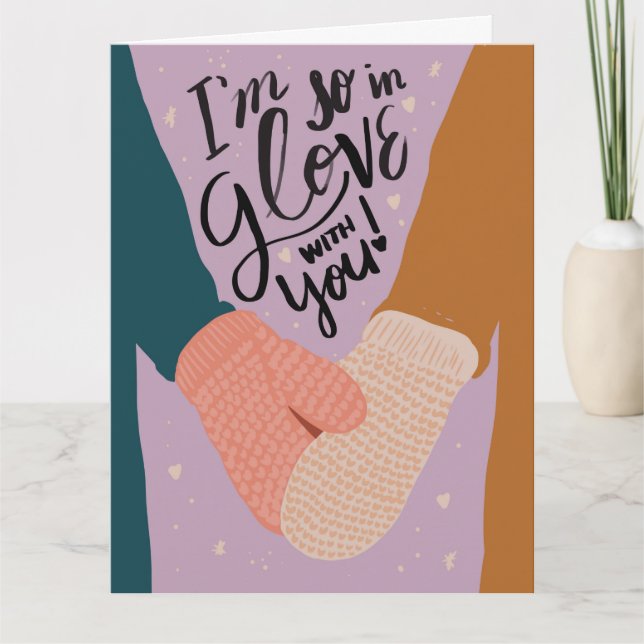 So in Glove with You Greeting Card (Front)