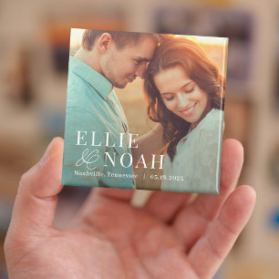 So In Love Editable Colour Save The Date Magnet