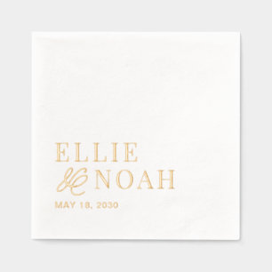 So In Love Engagement Wedding Foil Napkins