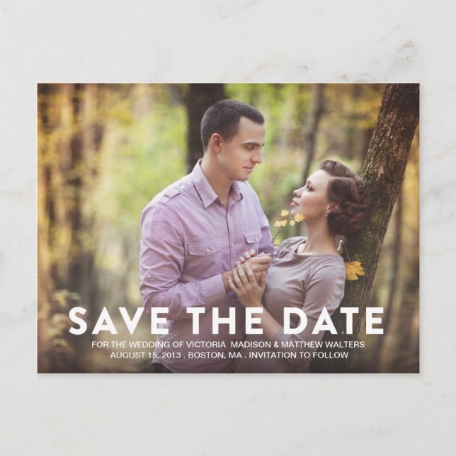 SO IN LOVE | SAVE THE DATE ANNOUNCEMENT POSTCARD (Front)