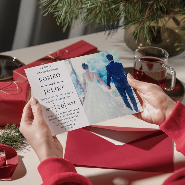 So In Love Simple Modern Photo Wedding Invitation (Creator Uploaded)