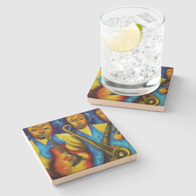 "So Jazzy" Stone Coaster (Side)