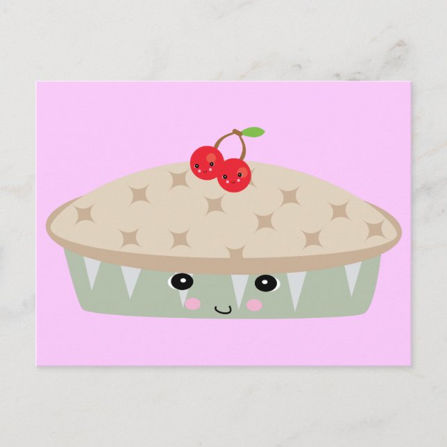 so kawaii cherry pie postcard (Front)