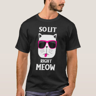 So Lit Right Meow Rave Edm Techno Rave Party Festi T-Shirt