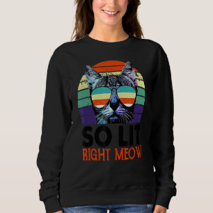 So Lit Right Meow Techno Edm Rave Dj Party Festiva Sweatshirt