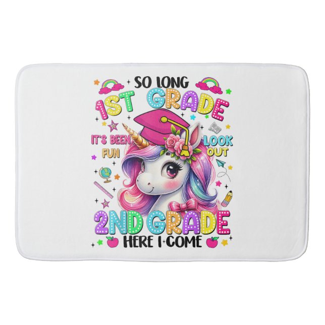 So Long 1st Grade 2nd Grade Here I Come Bath Mat (Front)