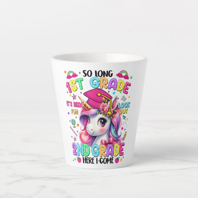 So Long 1st Grade 2nd Grade Here I Come Latte Mug (Front)