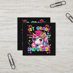 So Long 1st Grade 2nd Grade Here I Come Square Business Card